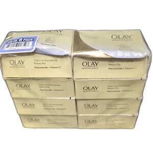 Olay B3‎ + Hyaluronic Acid Cleansing Moisturizing Beauty Bar Soap 8 Pack READ